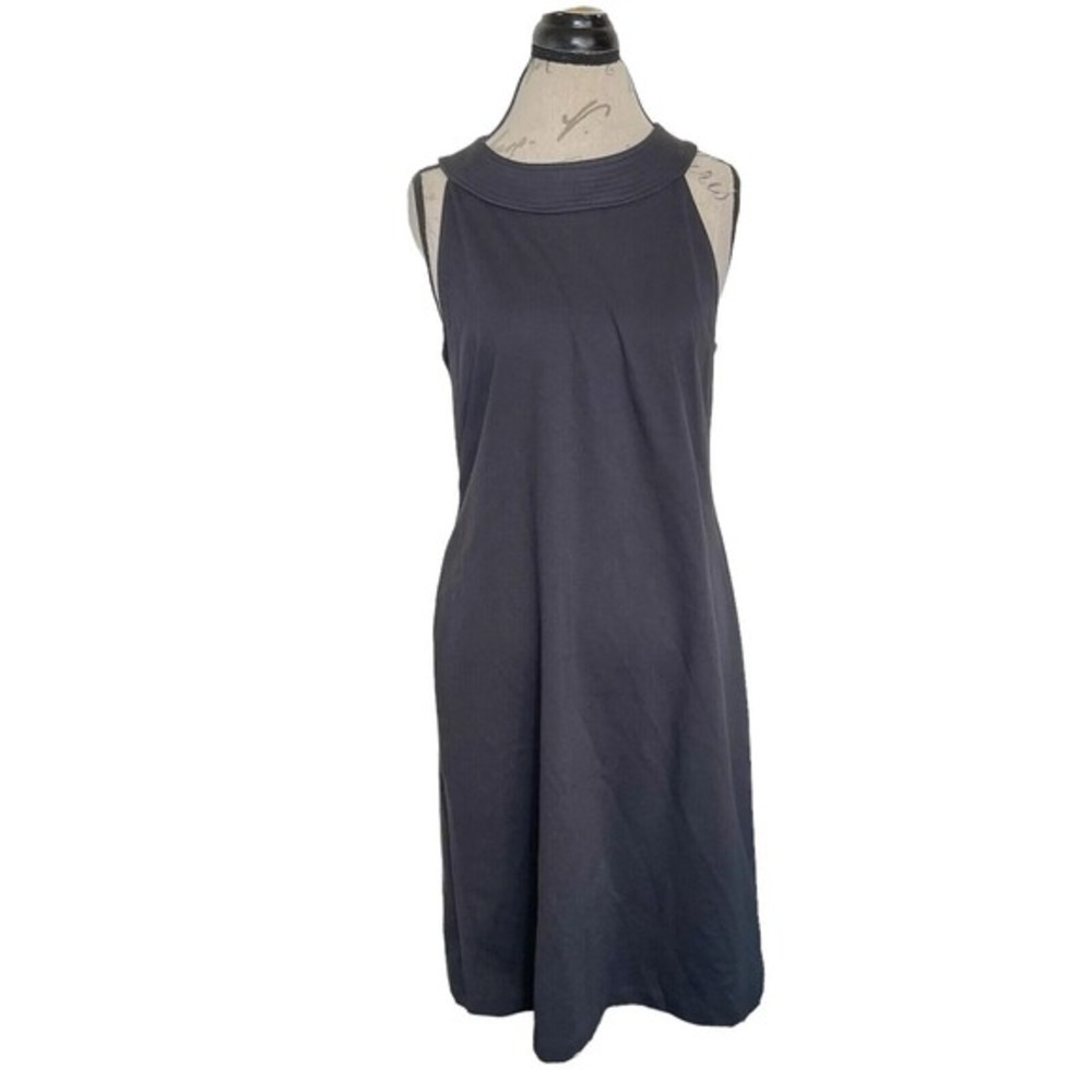 Donna Morgan Womens Dress Black Midi Halter Sleeveless Size 8 Cocktail Day Night